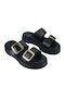 Sandale Casual Damă Flatforme Din Piele Negre