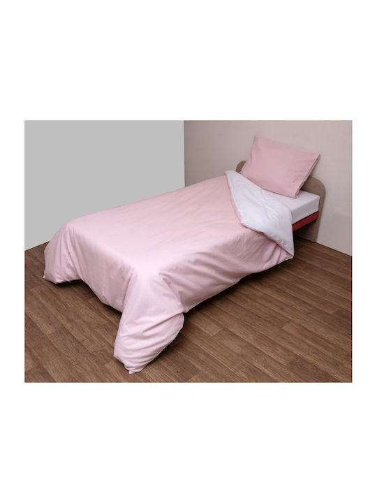 Viopros Kids Sheets Set Single Cotton White 160x265cm 3 Pieces