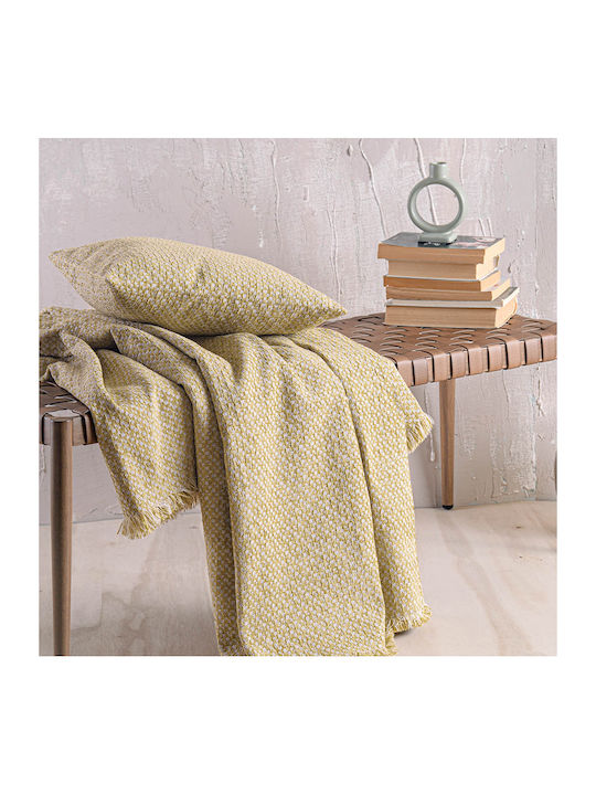 Rythmos Editor Ριχτάρι Πολυθρόνας Chenille 180x160εκ. Χρυσό 117-175-2712