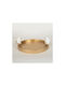Wooden Decorative Platter Gold 30.9x28x9.5cm