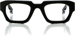 Monokol Acetat Brillengestell Schwarz Monokol Acetat Brillengestell Schwarz