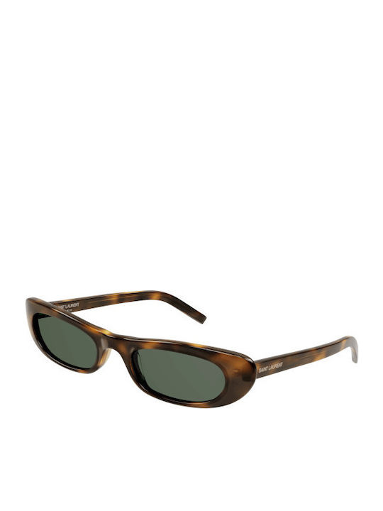 Ysl Unisex Sunglasses with Brown Tartaruga Plas...