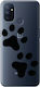 Oneplus Nord 100 Paws Transparent Silicone Tpu Θήκη