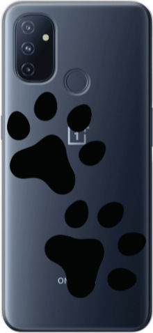 Oneplus Nord 100 Paws Transparent Silicone Tpu Θήκη
