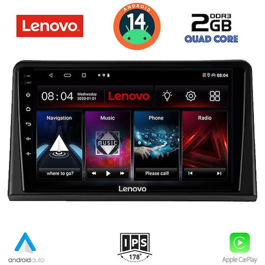 Lenovo Автомобилна Аудио Система (Блутут/USB/AUX/WiFi/GPS/Apple-Carplay/Android-Auto) с Тъчскрийн 9"