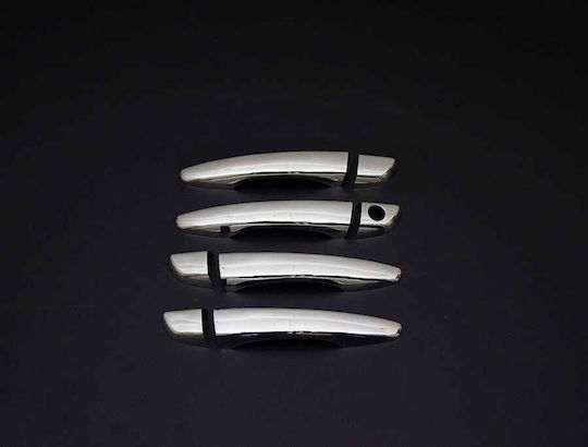 Set ornamente decorative cromate mânere uși compatibile Opel Vivaro C 2019 încoace Opel Corsa F 2019 încoace Combo E 2018 încoace Crossland X 2017 încoace Grandland X 2017 încoace