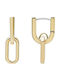 Fossil Earrings Hoops made of Steel Gold Plated