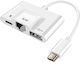 Usb-c To Ethernet Usb Usb-c Compact Plug Play Adapter White