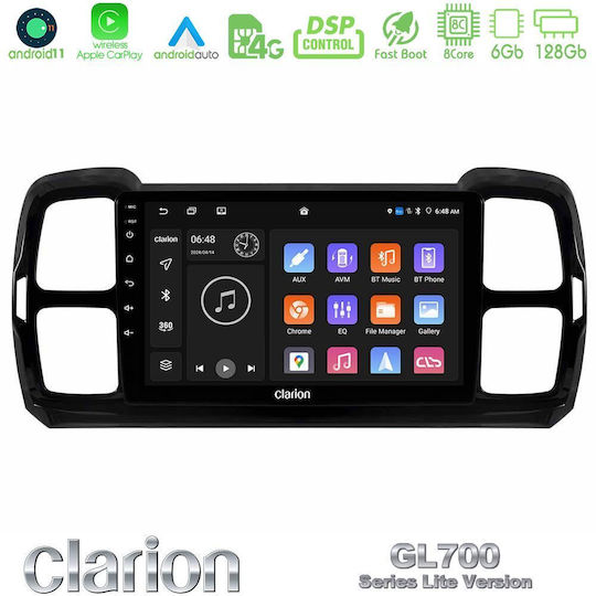 Clarion Auto-Audiosystem für Citroen DS5 2017-2021 (Bluetooth/USB/WiFi/GPS/Apple-Carplay/Android-Auto)