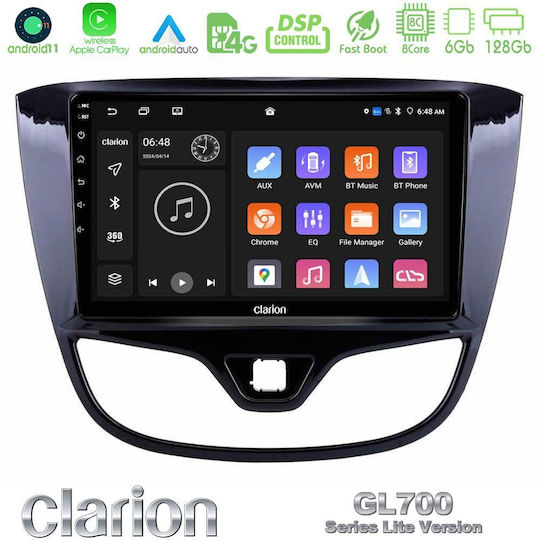 Clarion Ηχοσύστημα Αυτοκινήτου για Opel Karl 2017-2019 (Bluetooth/USB/WiFi/GPS/Apple-Carplay/Android-Auto) με Οθόνη Αφής 9"