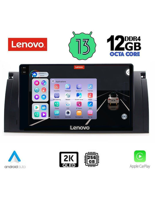 Lenovo Car Audio System for BMW Series 5 (E39) / X5 (E53) 1997-2004 (Bluetooth/USB/WiFi/GPS/Apple-Carplay/Android-Auto) with Touch Screen 9"