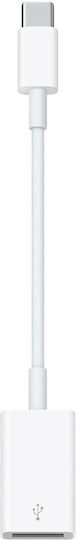 Apple Μετατροπέας USB-C male σε USB-A female Λευκό 1τμχ MW5L3ZM/A