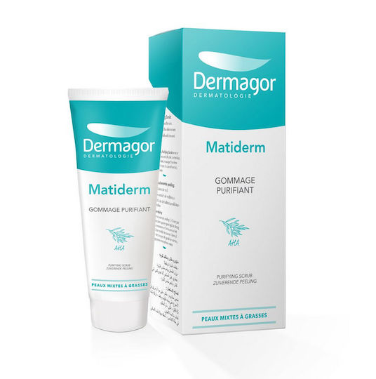 Dermagor Matiderm Reinigende Peeling-Maske für fettige, zu Akne neigende Haut 50ml