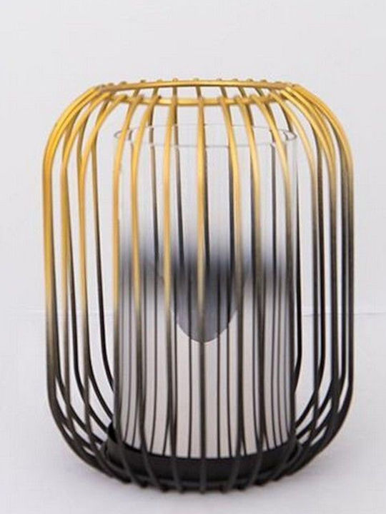 Candle Holder Metal in Silver Color 16.5x16.5x19.5cm 1pcs