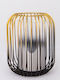 Candle Holder Metal in Silver Color 16.5x16.5x19.5cm 1pcs