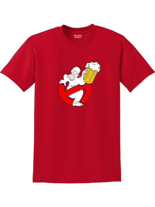 Gildan Beer T-shirt Red