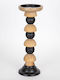 Candle Holder Wooden in Brown Color 12.5x35x12.5cm 1pcs