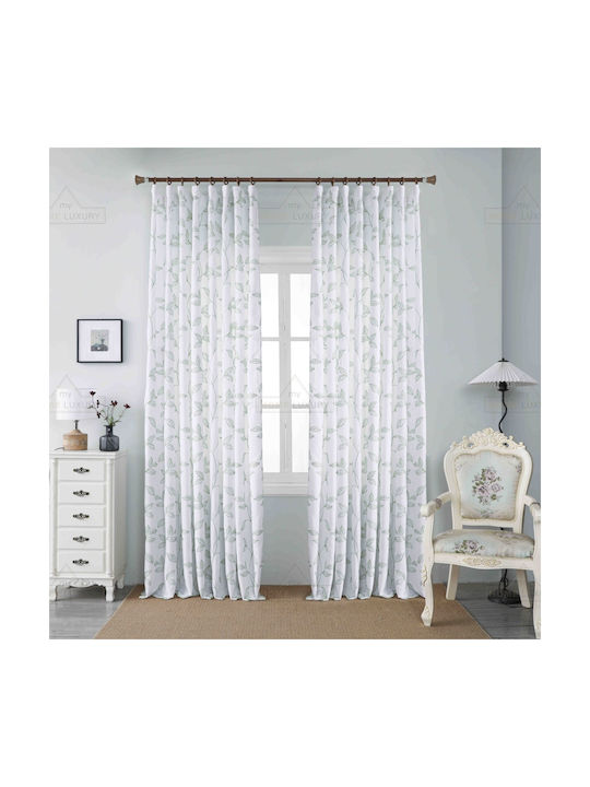 Homeone Perdea cu Coafură Albă 270x270cm