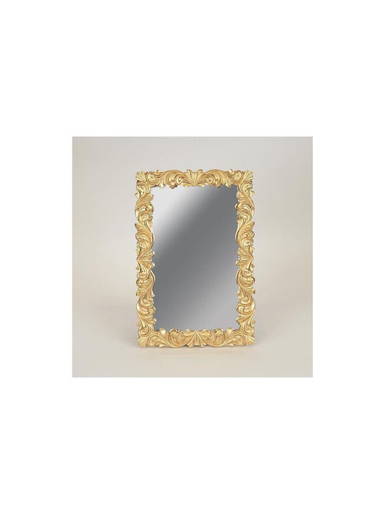 Wandspiegel mit Gold Kunststoff Rahmen 31.3x21cm 1Stück
