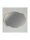 Wandspiegel Oval mit Gold Metallisch Rahmen 90x60cm 1Stück