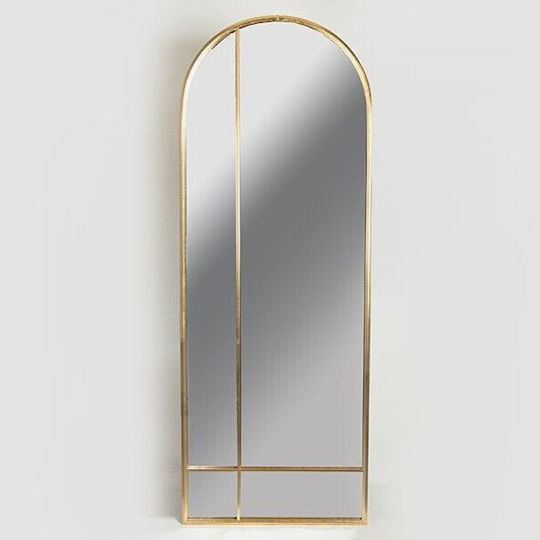Arched Gold Floor Mirror 175x65.5cm