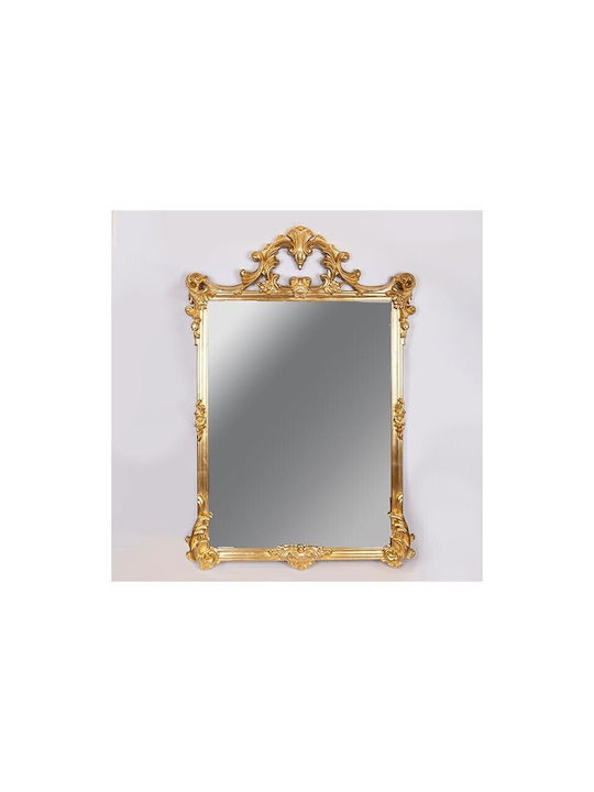 Oglindă de Perete De Corp Întreg cu Auriu Ramă din Plastic 148x98cm 1buc