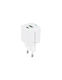 Conceptronic Charger Without Cable with USB-A Port and USB-C Port 20W Power Delivery / Quick Charge 3.0 Whites (ALTHEA15W)