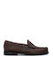 Leder Herren Mokassins in Braun Farbe