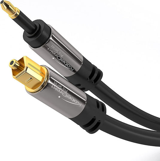 KabelDirekt Optisches Audiokabel TOS männlich - Mini-TOS-Stecker Schwarz 1.5m (382)