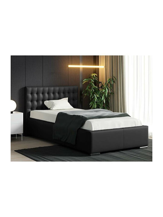 Baltimore 104 Bed Single Upholstered with Leath...