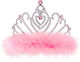 Tiara Accessoire Rosa Federn