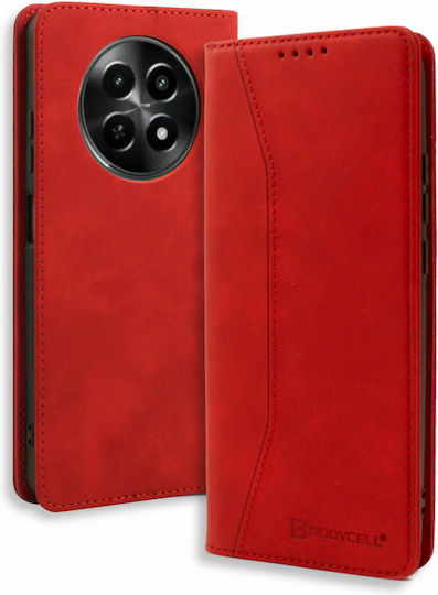 Bodycell Book Δερματίνης / Δερμάτινο Κόκκινο (Realme 12)