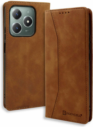 Bodycell Book Synthetic Leather / Leather Brown (Realme C61 4G, Realme C63 4G)