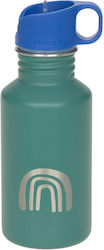 Laessig Rainbow Non Spill 500ml Green Kids Water Bottle