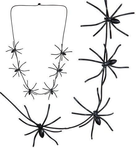 Widmann Carnival Necklace Spiders 60cm 8709r