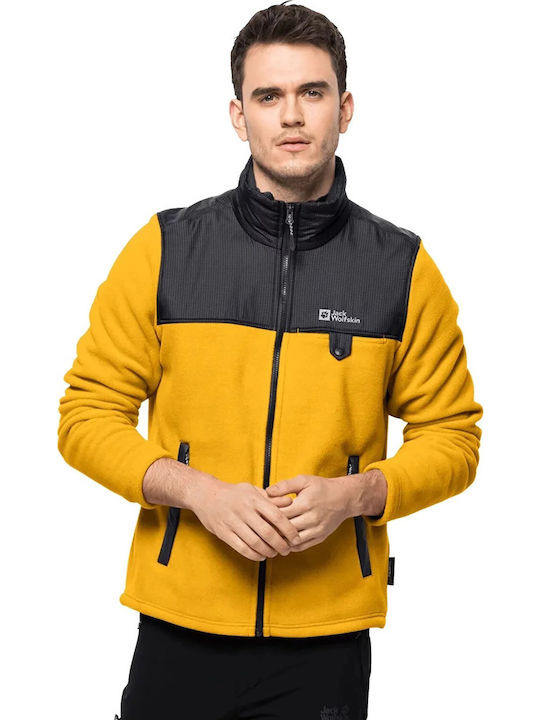 Ανδρική Ζακέτα Fleece Κίτρινη