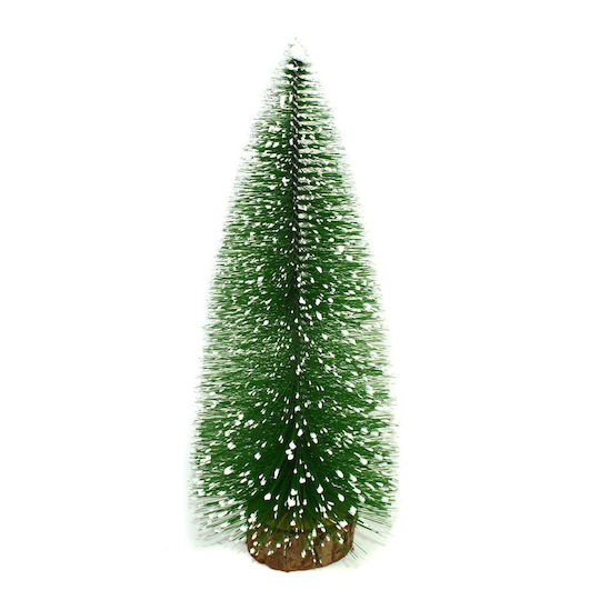 Christmas Decorative Snowy Plastic Tree 30cm Green