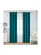 Homeone Curtain with Grommet Petrol Blue 140x265cm