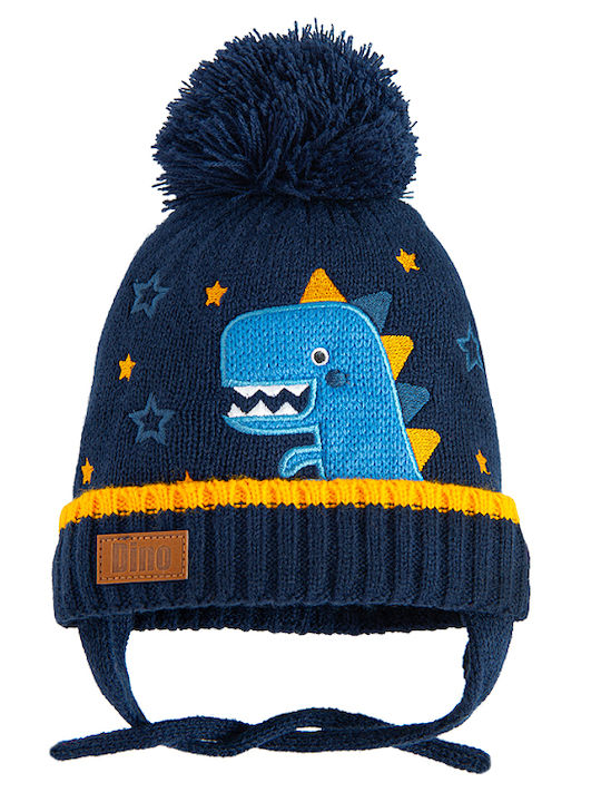 Kinder Mütze Gestrickt Blau