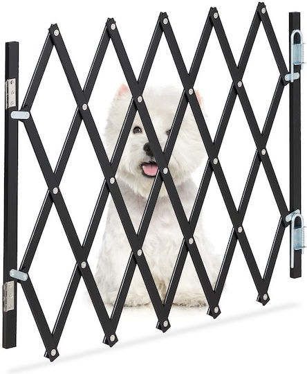 Relaxdays Divider De Verandă Pentru Câine Negru 96 X 15 Cm