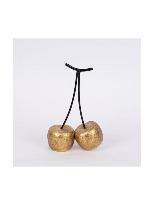 Decorative Cherry Polyresin Gold Black 12.9x6x2...