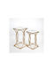 Rectangular Side Table Metal Gold 2 Pieces W30xL30xH56cm