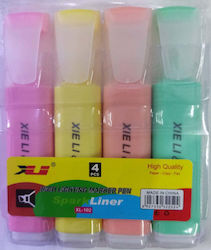 Pastellmarkierer Unterstreichen Sie Set 4 Farben
