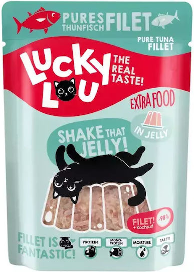 Lucky Lou Extrafood Υγρή Τροφή για Ενήλικες Γάτες σε Φακελάκι με Τόνο, Ψάρια, Σολομό, Γαρίδες, Κοτόπουλο και Λαχανικά χωρίς Σιτηρά & Γλουτένη 70gr