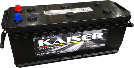 Kaiser Car Battery 220x490x200mm with 140Ah Capacity and 800A CCA