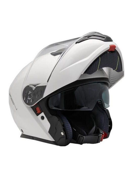 Zen ZN-918 White Motorcycle Helmet Flip-Up ECE ...