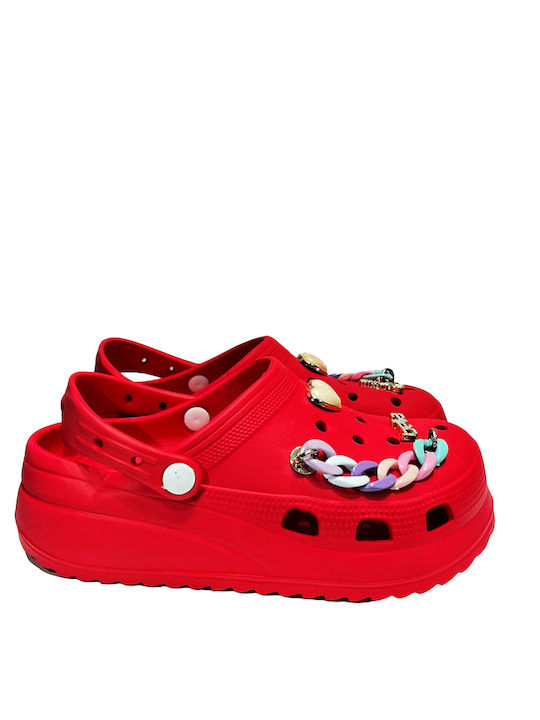 Calzedoro Women's Clogs Red