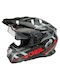 O'Neal DSRS Square V.25 Black/Grey/Red Motorcycle Helmet On-Off ECE 22.06 with Sunvisor