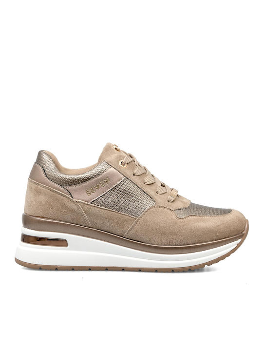 Seven Sneakers Beige / Gold