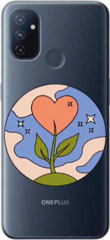 Oneplus Nord 100 Hearted Flower Transparent Silicone Tpu Θήκη